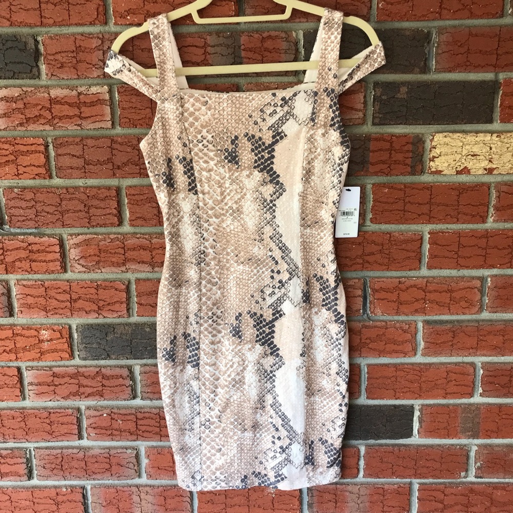 Snake Skin BodyCon Dress by Guess
